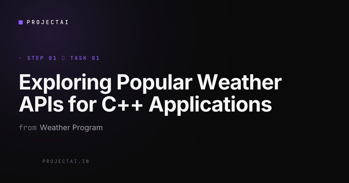 Exploring Popular Weather APIs for C++ Applications - Weather Program ...