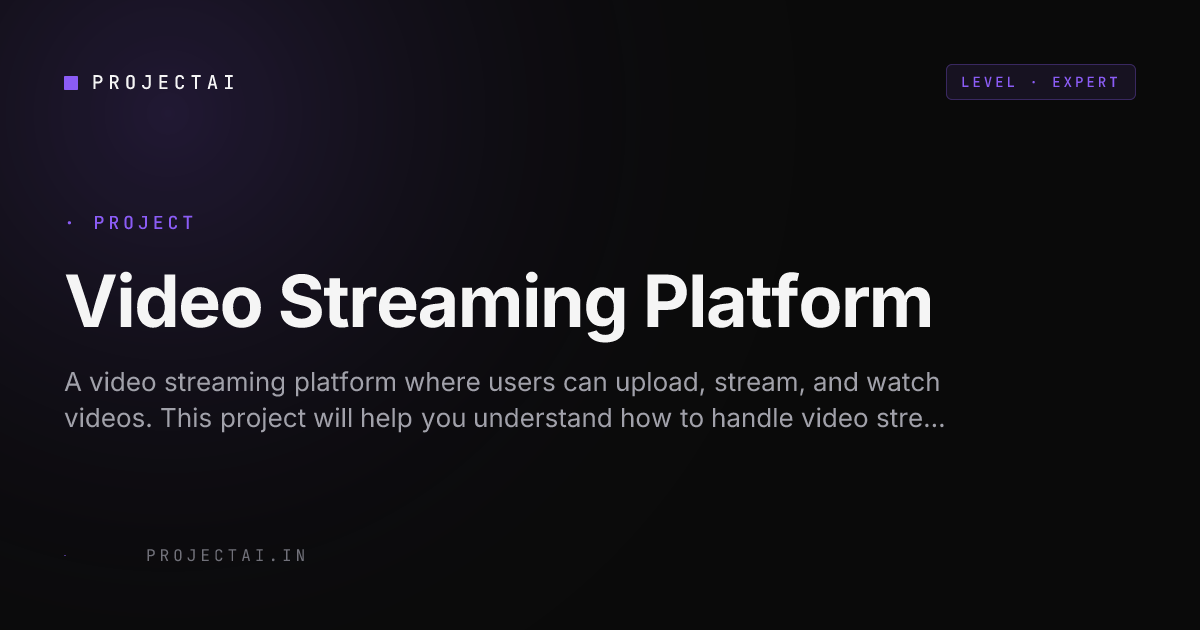 Video Streaming Platform - ProjectAI