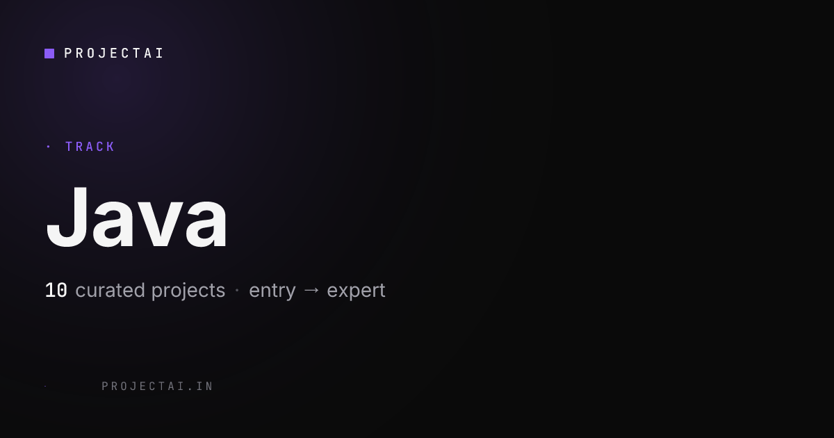 Java projects · ProjectAI
